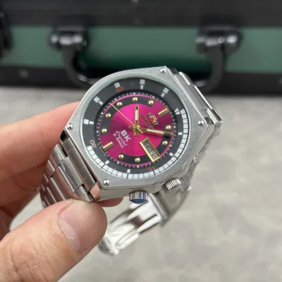 Sk Fire Dial Mechanical Watch High Quality Waterproof and Scratch Resistant Automatic Size 41mm + 12 Month Warranty