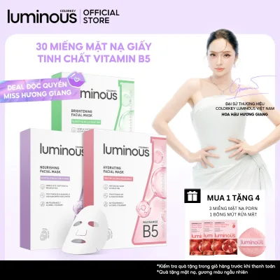 Mặt Nạ Giấy COLORKEY LUMINOUS | COMBO 3 HỘP| Tinh Chất Vitamin B5 Cấp Ẩm Cho Da Mịn Màng 25ml x 30 miếng