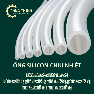 Ống Silicon Dẻo Chịu Nhiệt Cao - Ống Dẫn Thực Phẩm, Y Tế & Kỹ Thuật (Nhiều Kích Thước) - dài 1m tới