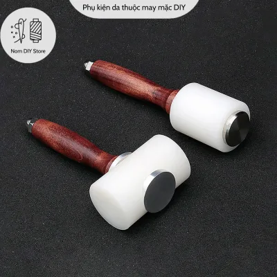 Hollow hammer wood handle plastic core carving working tool leathercraft bag DIY wallet