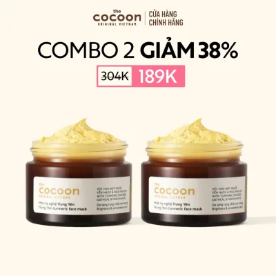 Combo 2 Mặt Nạ Nghệ Hưng Yên Giúp Sáng Da Và Mờ Thâm Cocoon 30ml