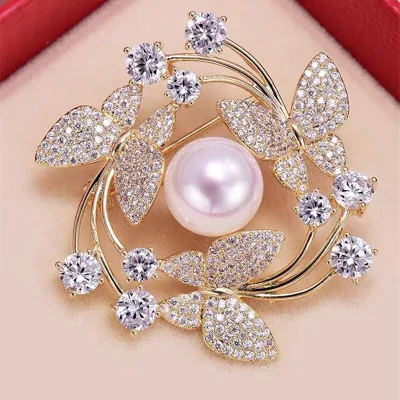 Ghim Cài Vòng Hoa Hình Bướm Ghim Cài Trang Sức Thời Trang Ghim Cài Rộng Rãi Dát Đá Quý