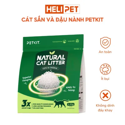 Cat Litter, Petkit Cat Litter, Soybean Mixed with Cassava, Fast Clumping, Good Deodorizing, Low Dust. Description: