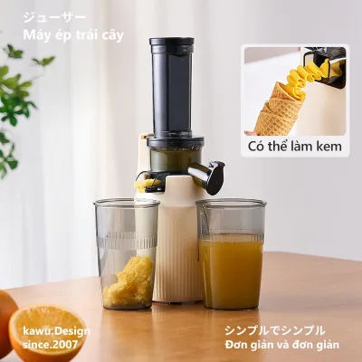 kawu máy ép trái cây mini 400ml máy ép hoa quả chậm 100W Có thể làm kem Tặng 2 cái cốc
