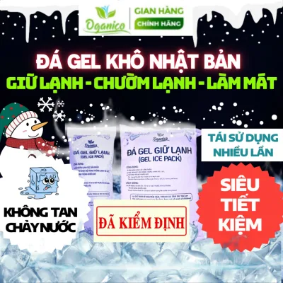 Đá khô giữ lạnh thực phẩm dạng gel, giữ nhiệt lạnh, chườm lạnh, trữ lạnh sữa mẹ, làm mát OGANICO
