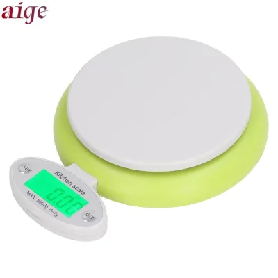Cân nhà bếp thực phẩm AIGE, Màn hình LCD Cân 5000g / 1g, Dụng cụ nhà bếp Đọc sách bền bỉ Dụng cụ cân trang sức có thể gập lại Nướng bánh / Nấu ăn / Chuẩn bị bữa ăn / Cà phê