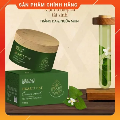 Mặt Nạ Diếp Cá Tái Sinh Da MeeA Organic Heartleaf Cream Mask - Trắng Da, Ngừa Lão Hóa, trị mụn 120g