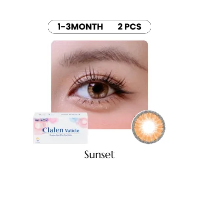 Clalen three month Vuticle SUNSET Color Lens(1 pair per box)