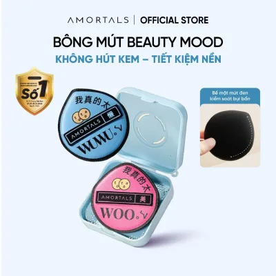 Bông Mút Trang Điểm Đen Cao Cấp Amortals, Hạn Chế Hút Nền, Mút To Và Dày, Độ Đàn Hồi Cao Giúp Lớp Nền Mịn Mướt