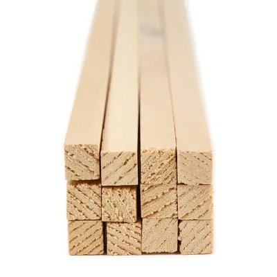 Thanh gỗ thông vuông 20mm (chiều dài 5cm - 150cm)