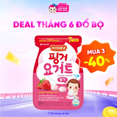 Snack sữa chua sấy khô Ivenet Bebe vị dâu 20g