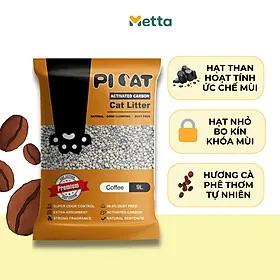 9L Cát đất sét mix than hoạt tính vệ sinh cho mèo Picat ít bụi-thấm hút tốt-vón cục chặt khử mùi tốt túi 9L
