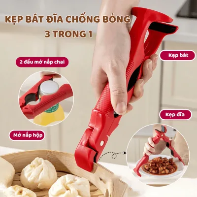 Combo 2 Dụng Cụ Kẹp Gắp Đồ Nóng 3 Trong 1 Chuyên Dụng Nhà Bếp Kẹp Chống Nóng Bỏng Tay Khi Bưng Đồ Sky Home - KGDN02