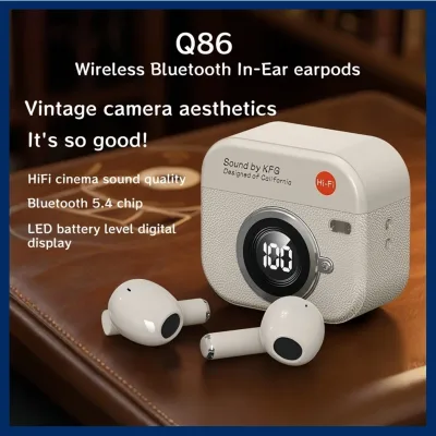 Q86 Wireless Bluetooth Headphones with Hifi Sound Quality, Built-In Microphone, Long Battery Life, No Ear Pain When Wearing for Long Time