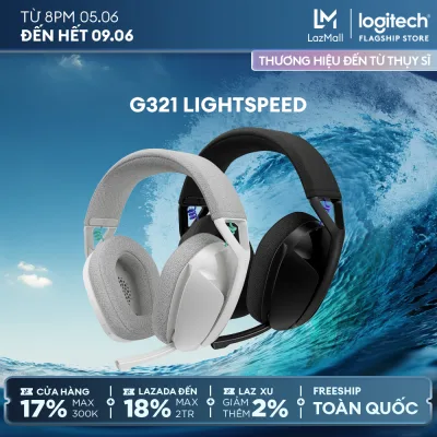 Logitech G325 Lightspeed Bluetooth Wireless Gaming Headset - Noise-Cancelling Mic, 24-Bit Sound