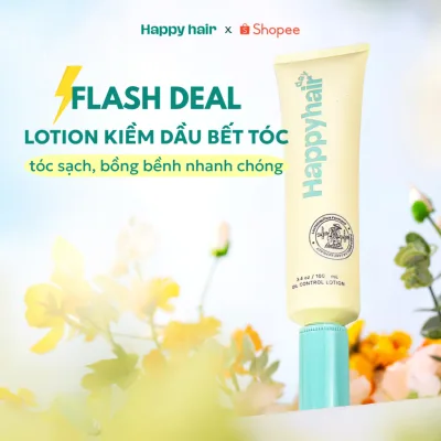 Lotion kiềm dầu bết tóc Happyhair day 100ml hỗ trợ giảm dầu bết tóc cho tóc sạch tơi, bồng bềnh.