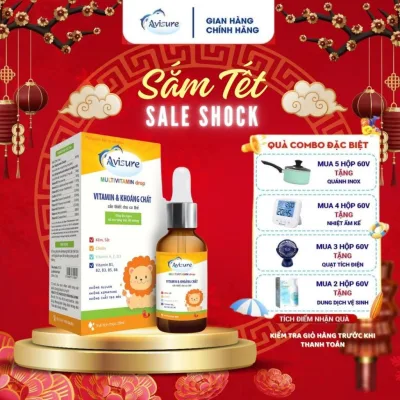 Vitamin tổng hợp cho bé Avisure Multi từ sơ sinh bổ sung 11 loại vitamin và khoáng chất cho bé 20ml