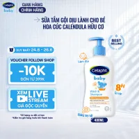 Sữa tắm gội dưỡng ẩm dịu lành cho bé với Calendula hoa cúc hữu cơ CETAPHIL BABY W&SHAMPOO CALENDULA 400ML