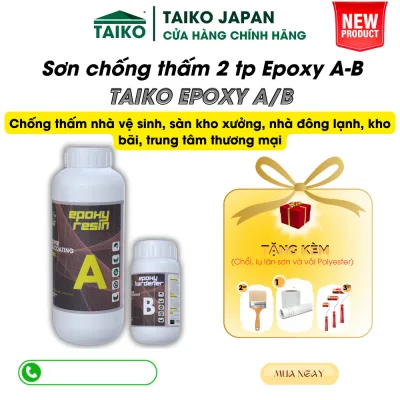 Sơn chống thấm 2 thành phần trong suốt, sử lý chống thấm mặt sàn nhà vệ sinh, quét bảo vệ gạch men