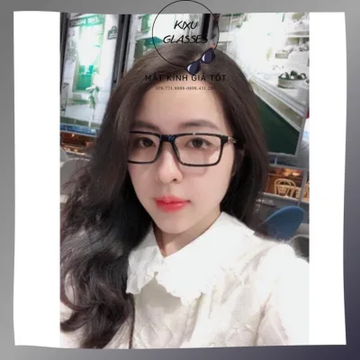 Gọng Kính Cận Vuông GG Gọng Xoắn Cao Cấp Giả Cận Chống Bụi Bảo Vệ Mắt Kixu.Glasses