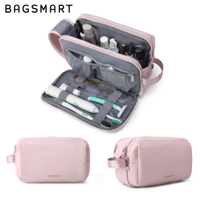 BAGSMART Travel Toiletry Bag for Men and Women Toiletry Organizer Personal Kit Waterproof Shaving Bag for Toiletries Room Door Essentials