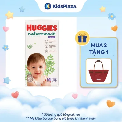 Tã - Bỉm Huggies Naturemade đủ size (HÀNG NỘI ĐỊA) - Bỉm sợi thiên nhiên cao cấp cho da nhạy cảm - KidsPlaza