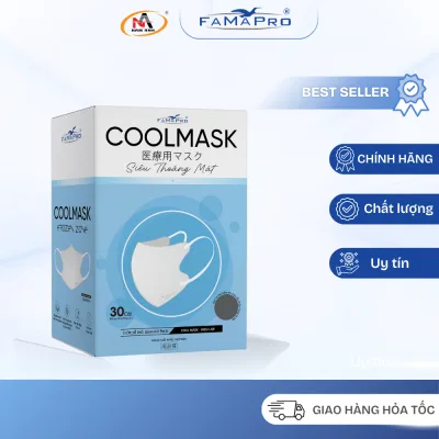 Khẩu Trang Cool Mask 6D Nhật Nam Anh Famapro Hộp 30 Chiếc