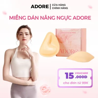 Miếng dán nâng ngực tam giác Adore keo 2 mặt, hỗ trợ nâng ngực và tạo khe quyến rũ - Hàng chính hãng