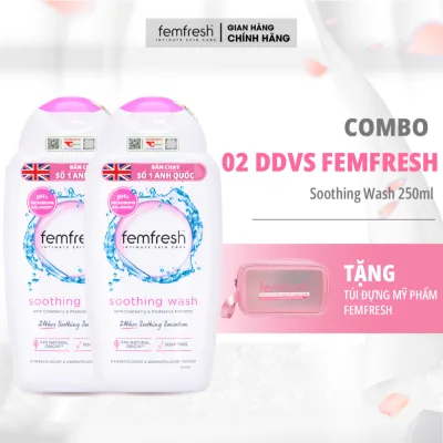 Combo 2 Femfresh soothing wash 250ml prevent gynecological contamination for airtight fresh fresh