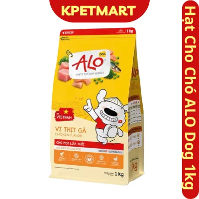 <1kg> Hạt Cho Chó Alo Dog Túi 1kg - Thức Ăn Hạt Cho Chó Mọi Độ Tuổi - KPETMART - Hạt Cho Chó - Cám Chó - Thức Ăn Cho Chó