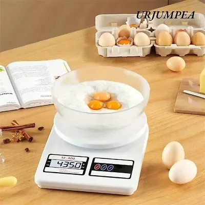 Cân nhà bếp URJUMPEA, Cân điện chính xác 10kgx1g, Màn hình kỹ thuật số di động Cân thực phẩm điện tử Mini bền bỉ Nấu ăn nhà bếp