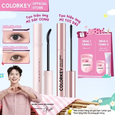 Mascara COLORKEY Chuốt Mi Cong Dày, Chống Nước 24H Không Lem, Khóa Màu 3D Lâu Trôi, Đầu Cọ Silicon Tách Sợi Tự Nhiên