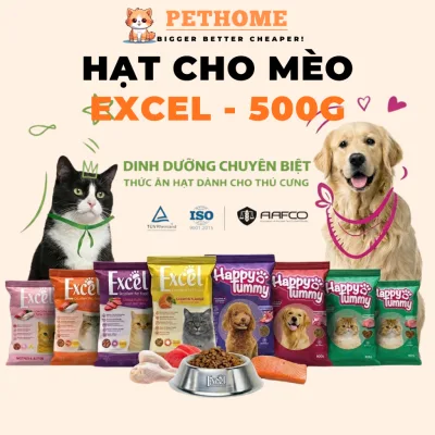Hạt Cho Mèo Excel Bổ Sung Taurine, Omega 3-6, Dưỡng Lông, Dễ Tiêu Hóa Cho Mèo Lớn