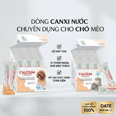 Gel ăn bổ sung Canxi, D3 và khoáng cho chó mèo - Hộp 20 gói