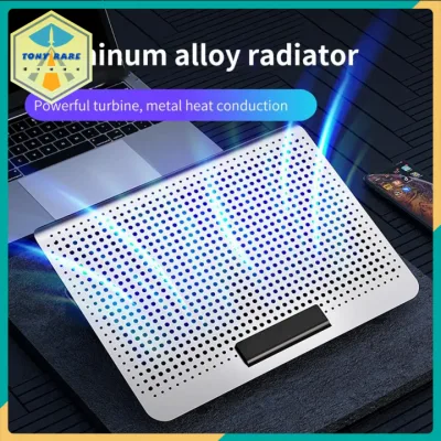 TonyRare - Đế kê laptop giải nhiệt, tùy chỉnh góc nghiêng và tốc độ làm mát, kèm 2 cổng USB Laptop Ice Cooler Stand