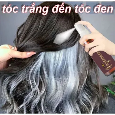 Tinh dầu dưỡng xịt đen tóc từ thảo dược vĩnh viễn phục hồi tóc bạc , giảm rụng tóc, cách chăm sóc tóc tại nhà