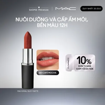 Son thỏi nhung lì MAC MACximal Silky Matte Lipstick | Son thỏi bán chạy, hiệu ứng mịn lì, bền màu suốt 12H