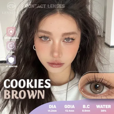 Lens Mắt Kính Áp Tròng Nâu Bánh Quy Cookies Brown _ T4-E4