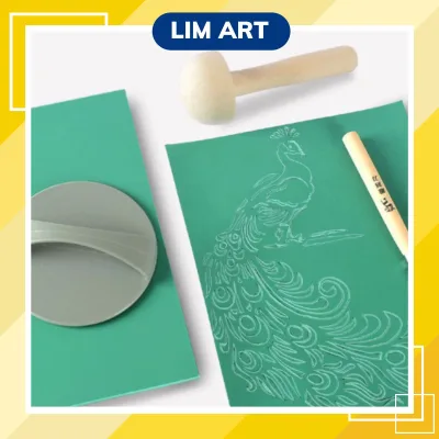 Handmade Printing and Engraving Tools – Lino Engraving Rubber Sheet – Mushroom Press Roller – Round Pressing Table – Making Prints, Stamp Lim Art