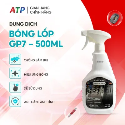 Dung dịch làm bóng lốp GP7 - Chống bụi bẩn, rạn nứt, dưỡng bóng, bảo vệ lốp xe - Chai 500ml