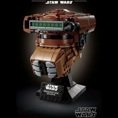 Tương thích với LEGO 75351 Mũ bảo hiểm công chúa Leia Bosch Star Wars, đồ chơi xây dựng giáo dục cho trẻ em từ 5 tuổi trở lên