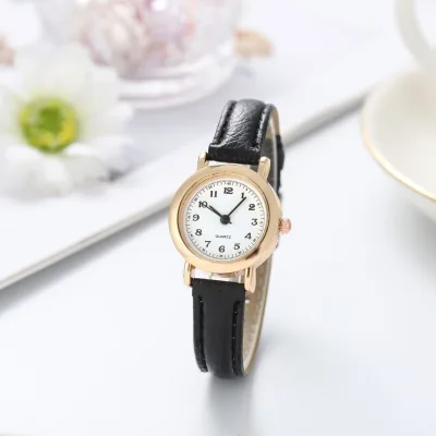 Đồng hồ nữ sinh phiên bản Hàn Quốc Đơn giản dễ thương Trường trung học cơ sở Retro Nghệ thuật Dây đeo mỏng Mặt số nhỏ