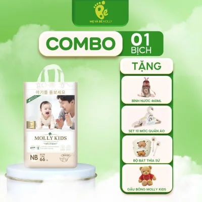 Tã Bỉm MOLLY KIDS Dán/Quần Cho Bé, Tã Bỉm Công Nghệ Hàn Quốc Cao Cấp Mỏng Nhẹ, Thấm Hút Tốt Size NB - 4XL