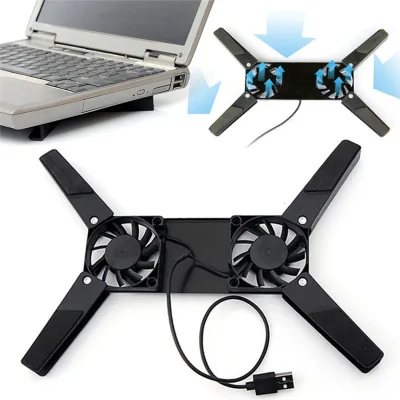 Hỗ trợ bàn làm mát kép Quạt làm mát máy tính xách tay Giá đỡ máy tính xách tay Giá đỡ USB có thể gập lại Giá đỡ quạt máy tính xách tay Giá đỡ máy tính xách tay Màn hình Giá đỡ tản nhiệt Tấm tản nhiệt