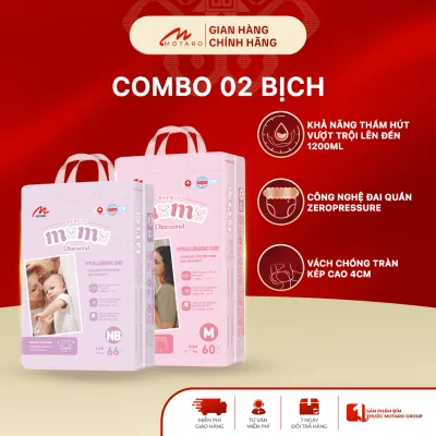 2 Bịch Tã Bỉm Dán/Quần Momo Diamond Chính Hãng, Đủ Size Cho Bé