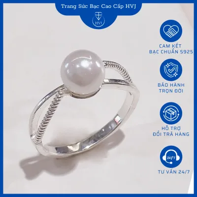 Nhẫn Trai Nữ Bạc S925 Xi Bạch Kim Sang Trọng - Trang sức cao cấp HVJ - 053.N08052025