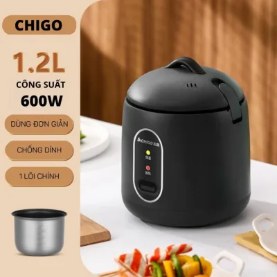 Chigo 1.2L Mini Electric Rice Cooker, Multi-function Non-Stick, Noodle, Porridge, Hot Pot, 300W Capacity, Fast Boiling, Suitable for 1-2 People
