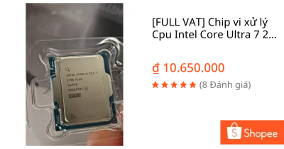 [FULL VAT] Chip vi xử lý Cpu Intel Core Ultra 7 270K Plus Tray new (24 Nhân 24 Luồng , Up 5.5GHz)