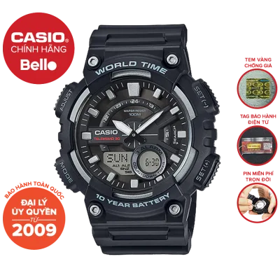 Đồng hồ Casio Nam AEQ-110W-1A bảo hành chính hãng 1 năm - Pin trọn đời