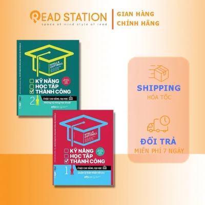 Sách bộ: Kỹ Năng Học Tập Thành Công ở bậc Cao Đẳng, Đại Học: Tập 1 + 2 (Combo/lẻ tùy chọn)